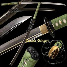 Clay Tempered T-10 steel Blade Japanese Katana Steel Tsuba Sharp Sword picture