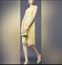 Authentic DOLCE & GABBANA Yellow Floral Lace Dress Size 44  Worn Once picture