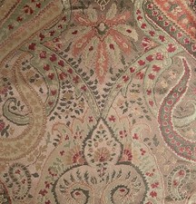 CLARENCE HOUSE Etro Fiorella Cafe au Lait Paisley Viscose Silk Italy Remnant New picture