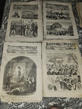 ​1866 Harpers Weekly Lot 4 Full Issues Civil War Reconstr Portland Fire Johnson  picture