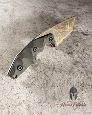 NEW Bawidamann Custom Pogn-L Acid Etched Gray Dirty Bronze Patina CPM S35VN G10 picture