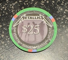 METALLICA BAND VENETIAN $25 CASINO CHIP NEW AUTHENTIC SPHERE CONCERT LAS VEGAS picture