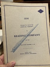 1936 READING COMPANY ANNUAL REPORT, Without Map picture