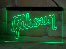 Gibson Guitars Electric Acoustic Music led Neon Light Sign gift home size 12 x 8 picture