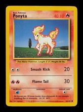 Ponyta 60/102 Pokemon Base Set Trading Card TCG picture
