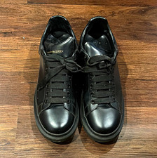 Alexander McQueen Men’s Low Top Lace Up Sneakers Black Solid Logo picture