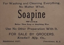1880s-90s SOAPINE Providence RI Victorian 3.5x4 GIRL WITH KITTY  picture