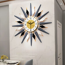 Large Starburst Metal Wall Clock Mid Century Modern Europe Style Decor 60x60cm picture