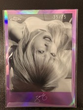 2026 Topps Chrome x JENNIE MM5 Monochrome Mementos Purple Refractor /75 35/75 picture