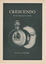 1961 Lanvin Crescendo Perfume Ad Vintage Retro Mid Century Modern Beauty picture