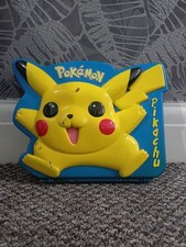 Pokemon Pikachu Vintage 1999 RoseArt Plastic Carrying Case Box Storage picture