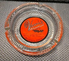 Vintage Varon's Restaurant Montgomery Alabama Glass Advertising Ashtray Orange picture