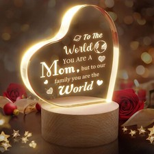 Acrylic Keepsake Gift For Mom USB Powered Base Night Light picture