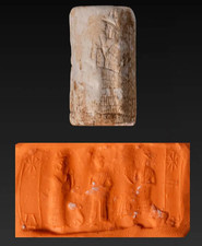 Authentic  Old Babylonian Cylinder Seal - Ancient Mesopotamian Artifact picture