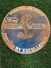 Ford Mustang Porcelain Advertising Sign 12'' Inches picture