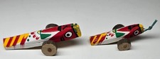 Vtg Japanese Kyodo Gangu Koinobori Wheeled Folk Toy Pair Hitoyoshi Kyushu Box picture