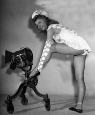 American actress dancer Vera Ellen on set film 
