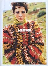 1996 MISSONI Fashion Chandra North Photo by Mario Testino Original PRINT AD picture