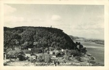 View of Heights and Boat Landing, McGregor Iowa Vintage RPPC Postcard picture