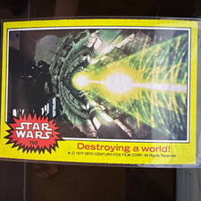 Topps 1977 Star Wars Vintage Trading Card #160 Destroying a World Death Star picture