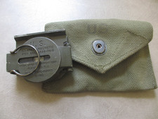 US M1950 Lensatic Compass 1965 Union Instrument Vietnam War Era Original Pouch picture