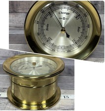 Vintage HOWARD MILLER Ship's Barometer Weather Station West Germany Heavy picture