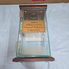 Nat Sherman Fifth Avenue NY Glass Counter Display Case Wood Advertising picture