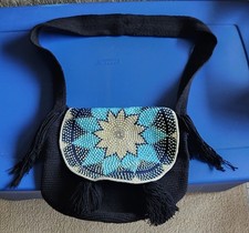 Native Wayuu Tribe Columbia Handmade Masterpiece Shoulder Purse Rare One Of Kind picture