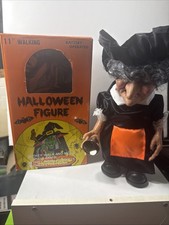 Vintage 1989 Sancho Walking Witch Monster Motionette Box Halloween Prop CREEPY picture