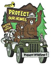 ⫸ Official SMOKEY BEAR JEEP Protect Our Homes Embroidered Patch Friends Only You picture