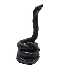 Snake King Statue Figurine Resin Cobra Black Home Decorate Ornament Sculpture picture