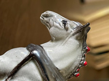 Hagan Renneker   grey draft Horse with Harness  vintage picture