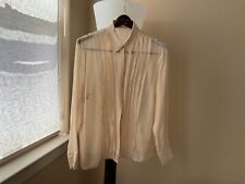100% Authentic Escada Beige Silk Blouse Shirt size 46 made in Germany picture