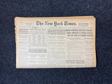 1932 FDR Runs For President, First Presidential Run, Vintage Newspaper History  picture