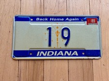 1989 Indiana Low Number License Plate picture