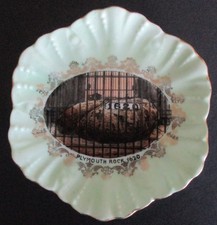 Early 20th Century Souvenir Small Dish Plymouth Rock Massachusetts picture