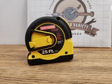 NOS Sears Craftsman 39533, USA Yellow 25ft Lock Tape Measure, EZ Change Blade picture
