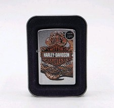 ZIPPO H-D RATTLER HARLEY DAVIDSON CHROME LIGHTER NEW 21072 RARE picture