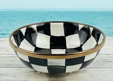 MacKenzie Childs Courtly Check Enamel Relish Dish Bowl 4.5