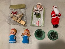 Vintage Christmas Ornament Lot Grant's Japan Elf Santa Angels picture