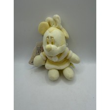Tokyo Disneyland Minnie Mouse Plush Badge Vintage Yellow Winter Outfit 6 Inch picture