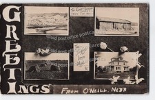 O'Neill, Nebraska-Great American Desert-Land Promotion-Then & Now-RPPC Postcard picture