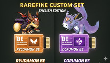 Digimon CUSTOM ENGLISH RYUDAMON BE AND DoRUMON BE   BEM SET picture