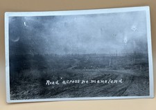 WWI RPPC Road Across No Mans Land Western Front Devastation Battlefield Postcard picture