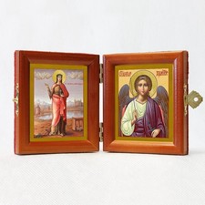 Orthodox Folding Dyptich Icon 3.15x3.55in/6.3x3.55in 