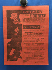 Rare 1960s Vietnam War Anti-War Protest Flyer US Committee to Aid NLF Propaganda picture