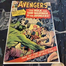AVENGERS #3 KIRBY CLASSIC  HULK SUB-MARINER VG 1964  JACK KIRBY picture