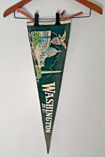 VINTAGE Washington DC US Capitol Green Pennant Felt Colorful Tourism picture