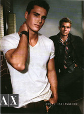 Armani Exchange AX Men Fashion Print Ad 2008 Retro Male Model Wall Art Decor picture