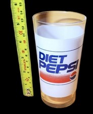 Vintage Diet Pepsi Glass Tumbler 1980s 1990s Logo Drinking Glass 5.5 Inch picture